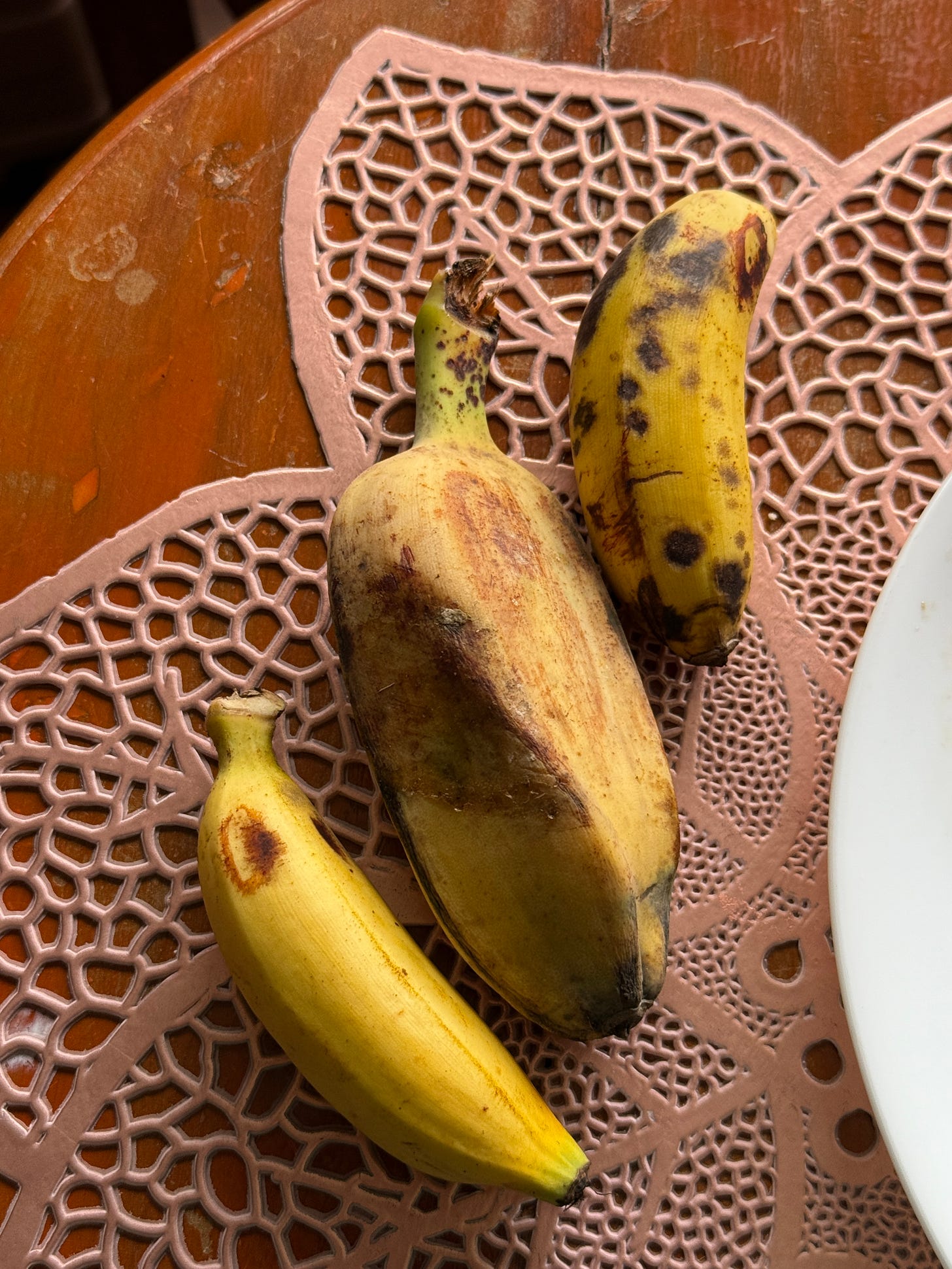 three different bananas