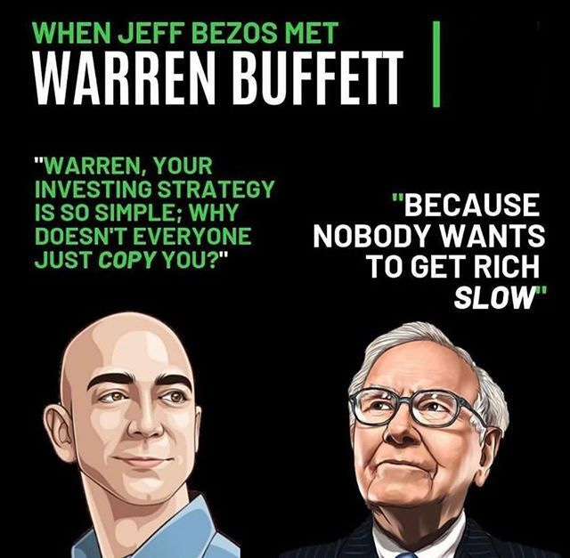 Neil Gabie on LinkedIn: "Nobody wants to get rich slowly" Jeff Bezos once  asked Warren Buffet…