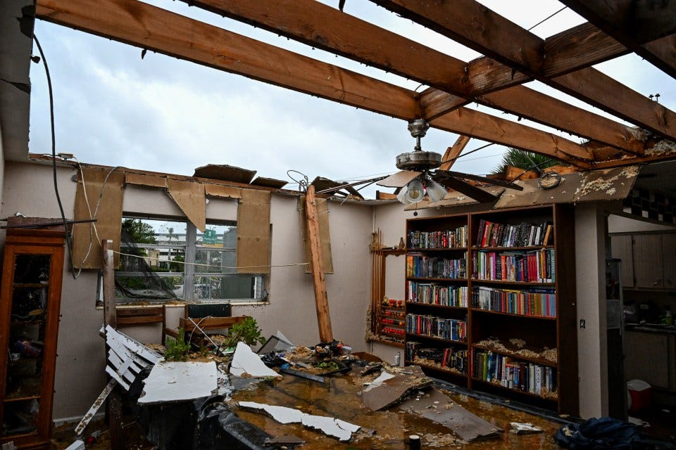 A tornado ripped the roof from a house