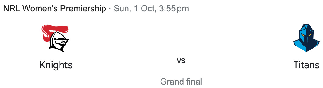 Gold Coast Titans in the NRLW Grand Final 2023