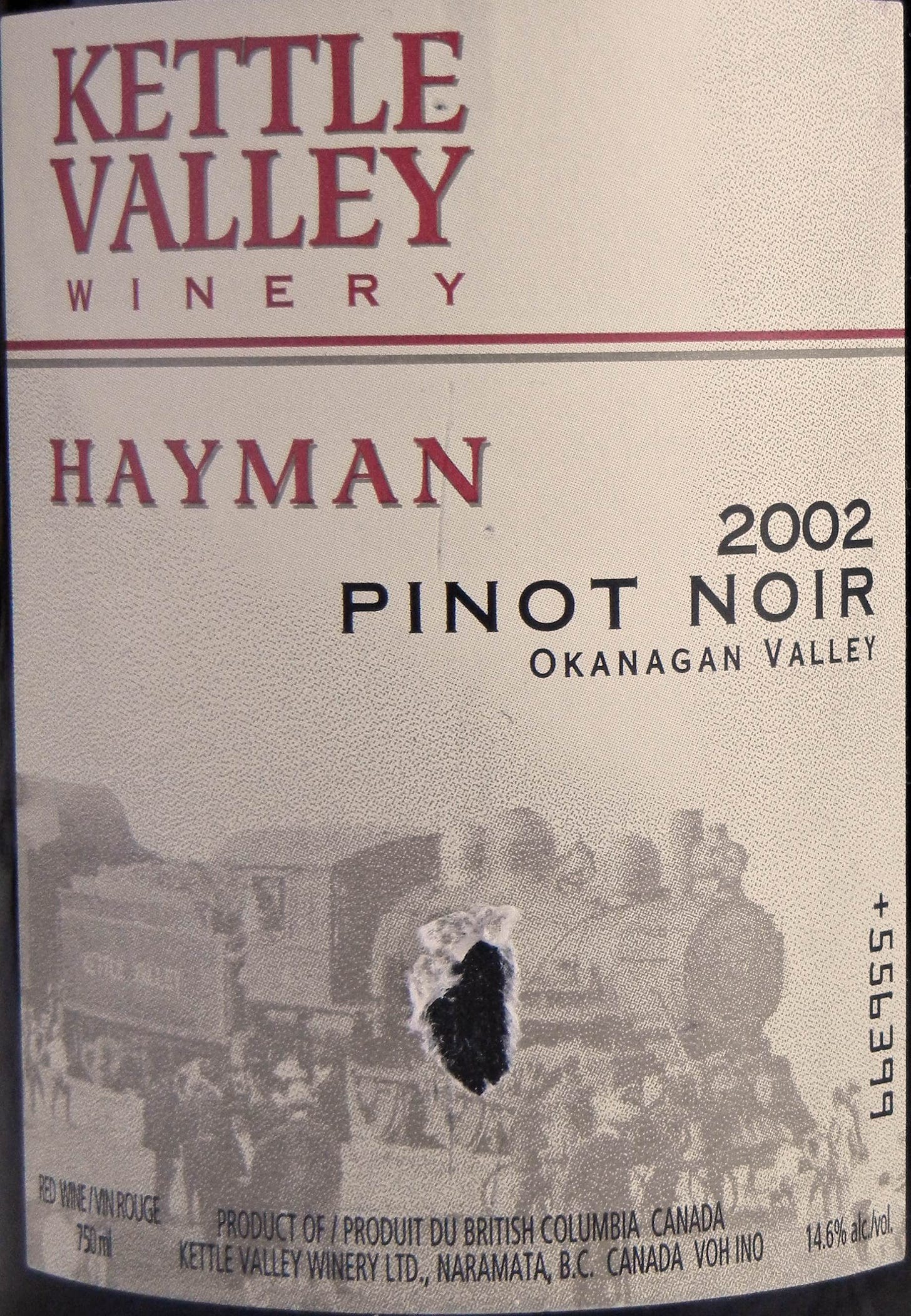 Kettle Valley Hayman Pinot Noir 2002 Label - BC Tasting Review 25