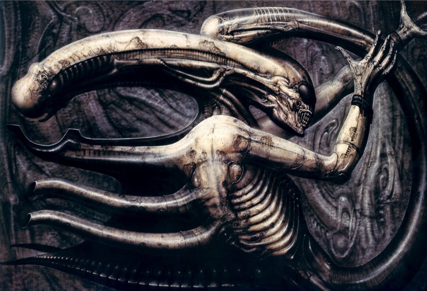 Necronom IV, 1976, 150×100 cm by Hans Rudolph Giger: History, Analysis &  Facts | Arthive