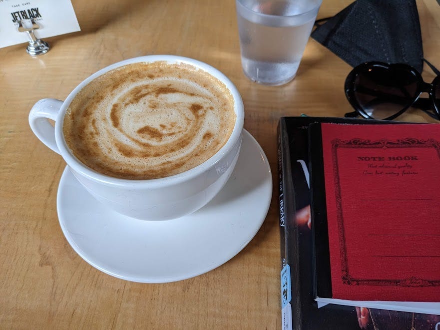 a giant mug of latte