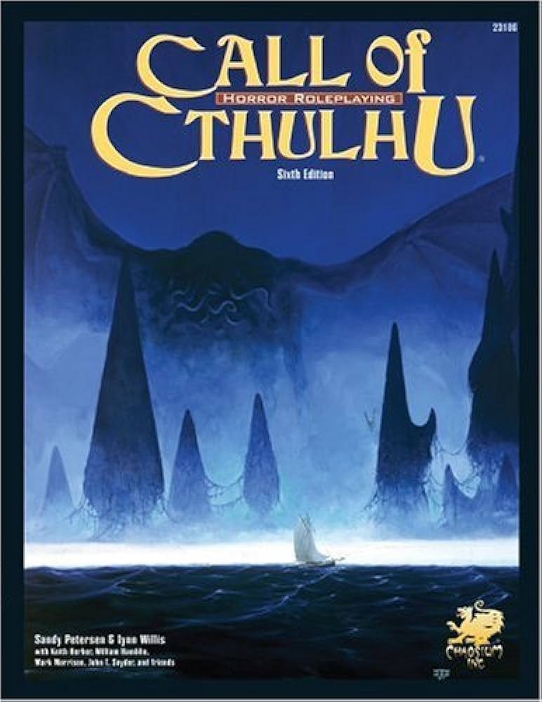 Call of Cthulhu: Horror Roleplaying in the Worlds of H. P. Lovecraft, 6th  Edition: Sandy Petersen, Lynn Willis, Lynn Willis, John Snyder, Paul  Carrick: 9781568821818: Amazon.com: Books