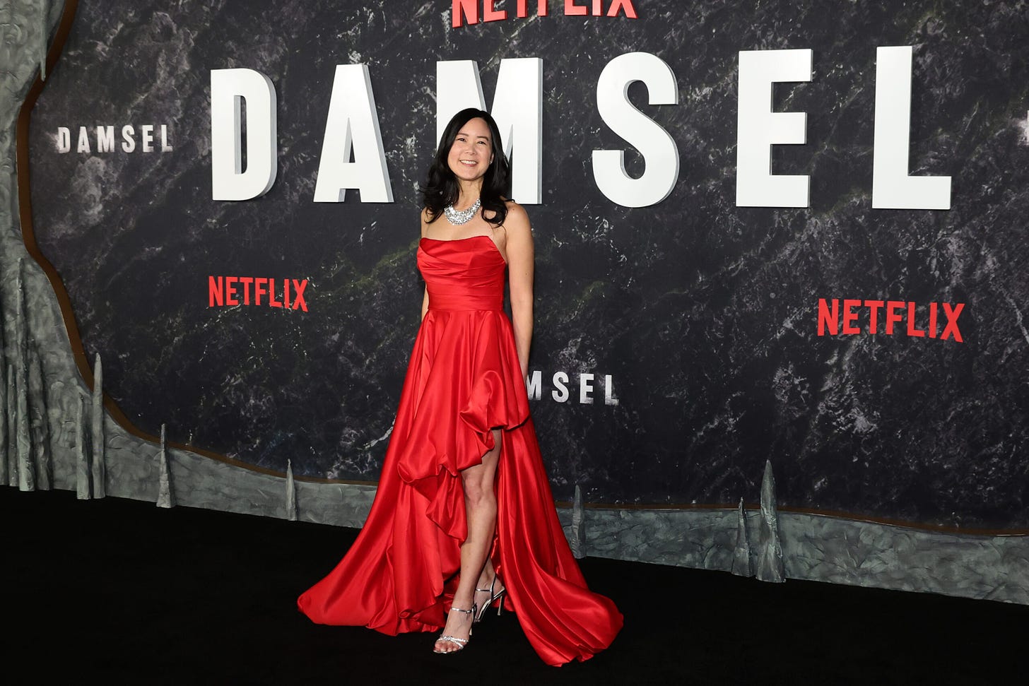 Evelyn Skye attends the Netflix's "Damsel" New York Premiere at Paris Theater on March 01, 2024 in New York City. (Photo by Arturo Holmes/WireImage via Getty Images)