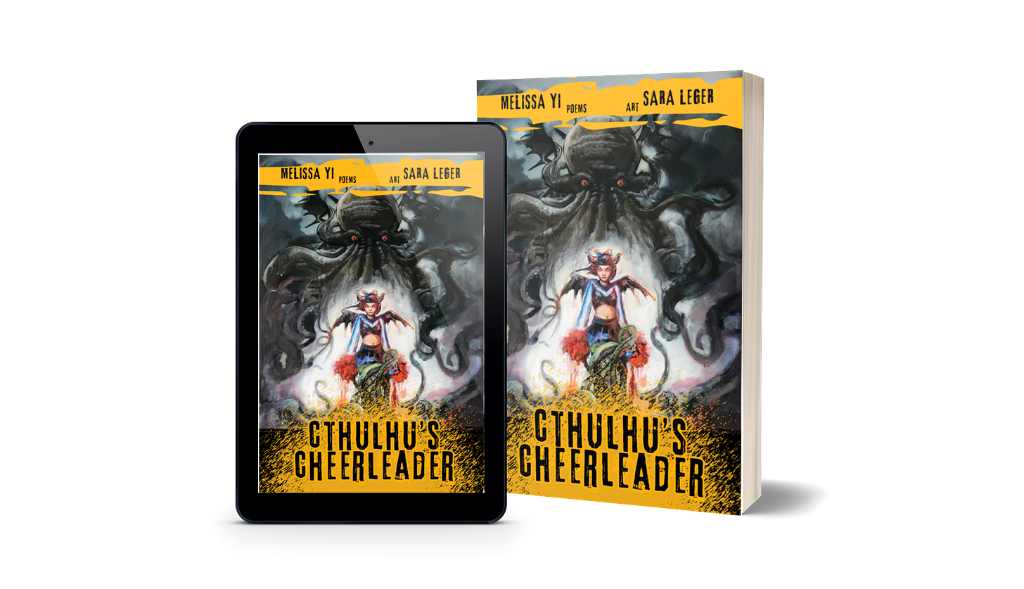 The eBook and paperback of Melissa Yi's Cthulhu's Cheerleader