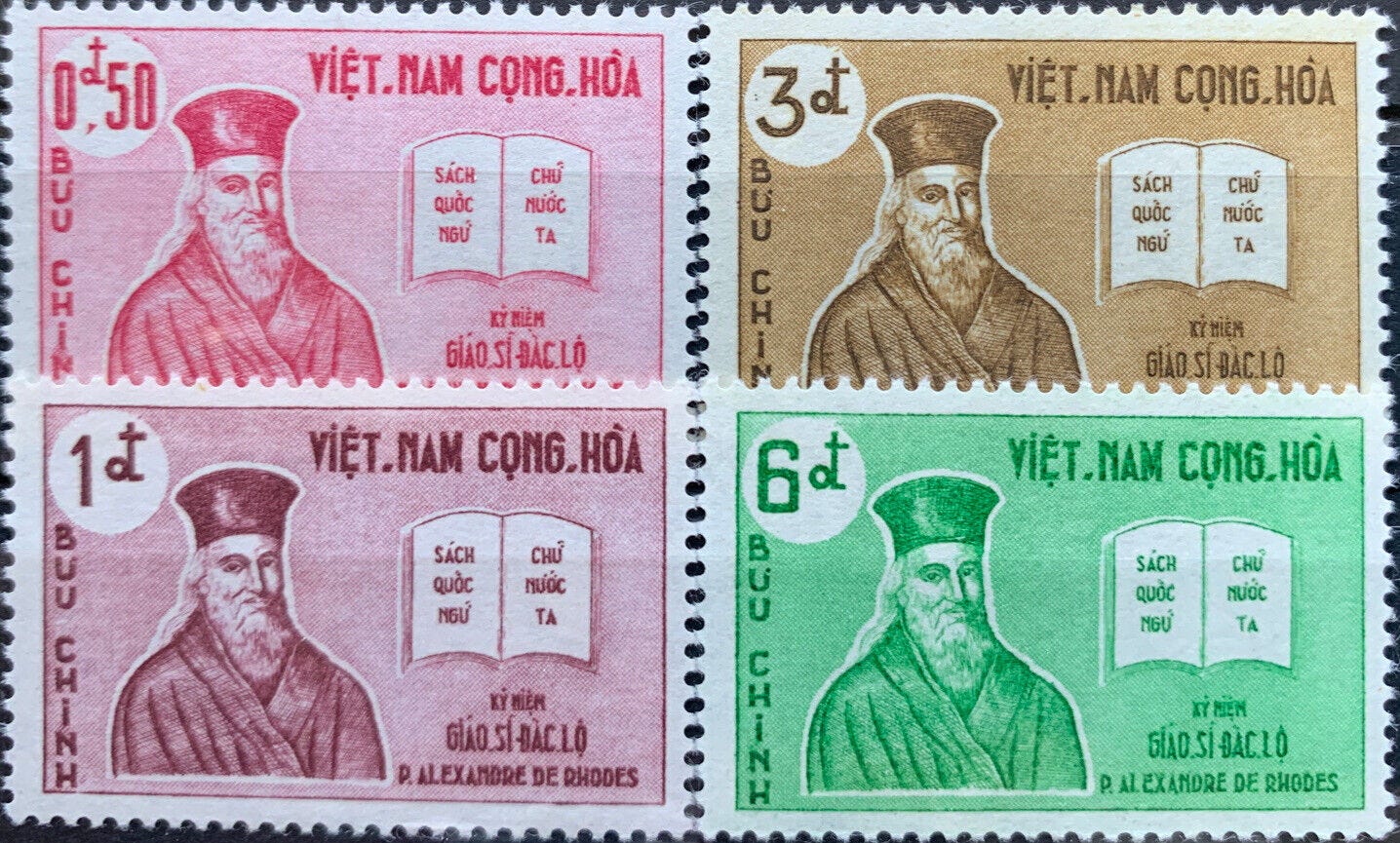 VIETNAM 1961 ALEXANDRE DE RHODES, MNH, PERFORATED