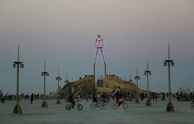 Scenes from Burning Man on the Black Rock City playa in Nevada on Aug. 28, 2024.