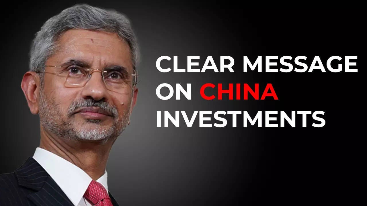 S Jaishankar's Firm Stance: Balancing India's Open Economy with Strategic Investment Concerns from China