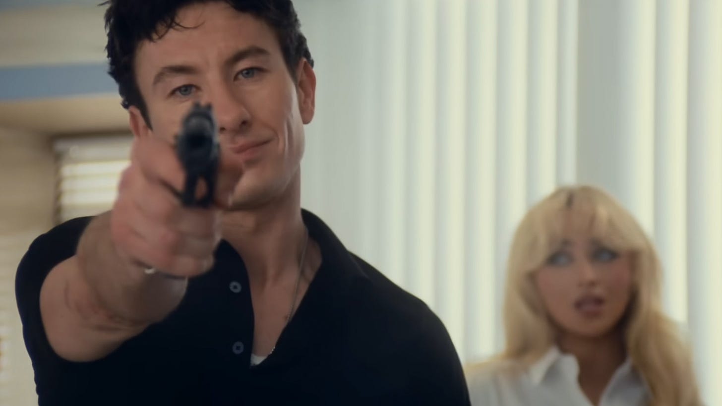Sabrina Carpenter and Barry Keoghan's 'Please Please Please' Video Was  Inspired by Bennifer and Quentin Tarantino | GQ