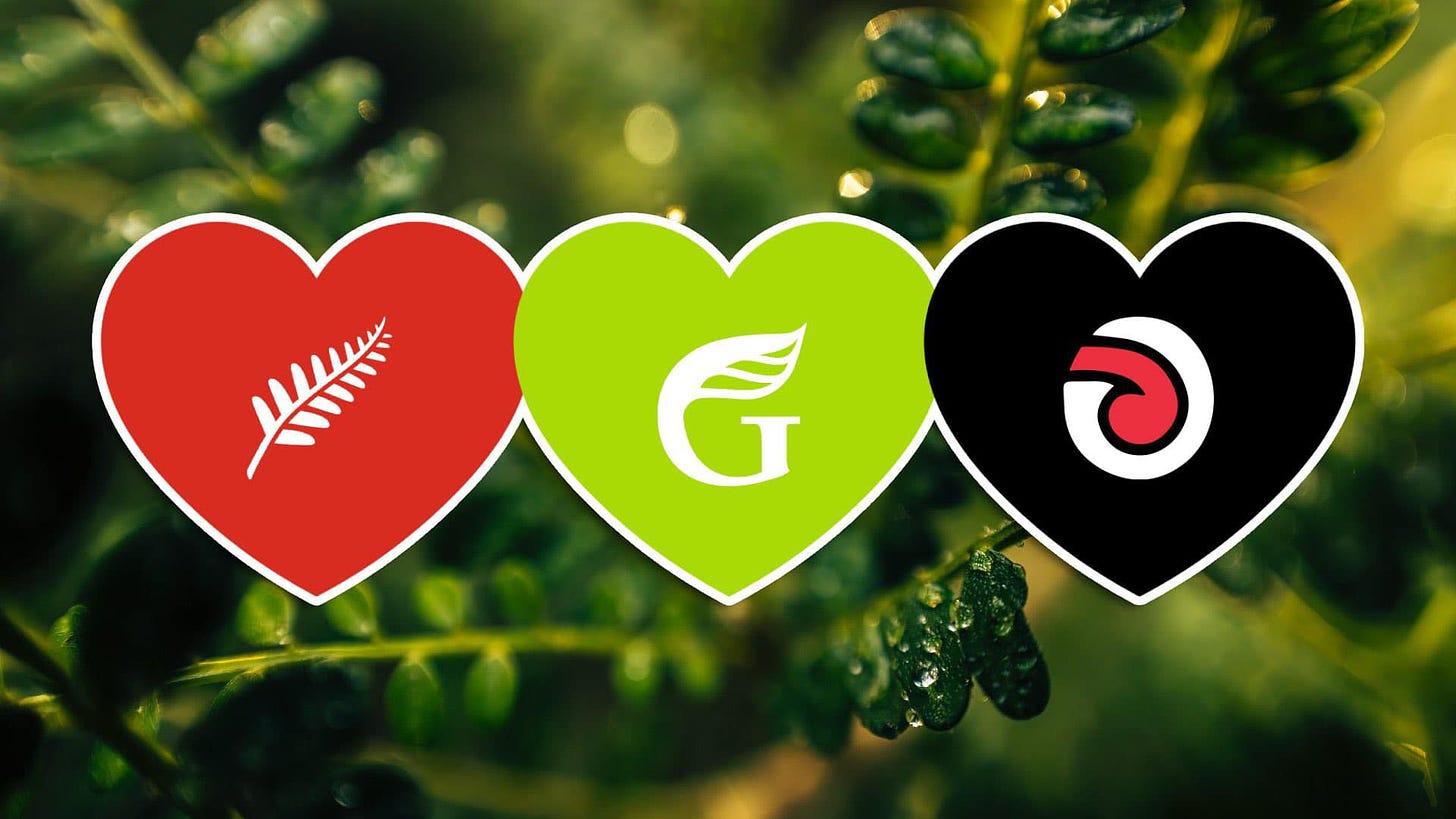 Labour, the Greens, and Te Pāti Māori.