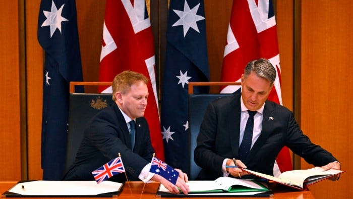 Australia and UK sign defence treaty in face of rising Chinese power