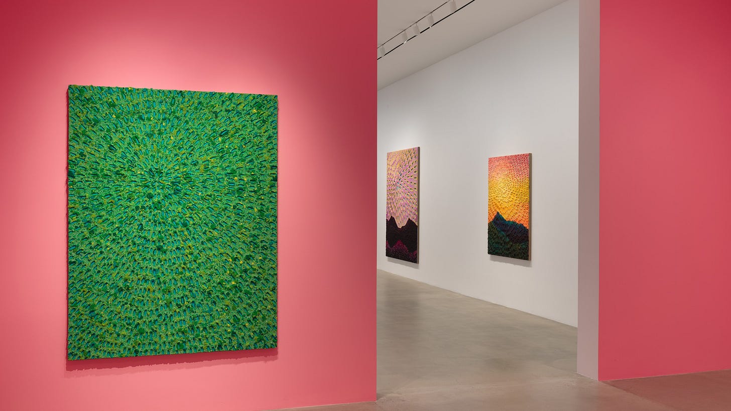 Installation View, Jennifer Guidi, Gagosian, Photo by Maris Hutchinson