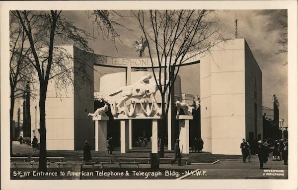 Entrance to American Telephone and Telegraph Building