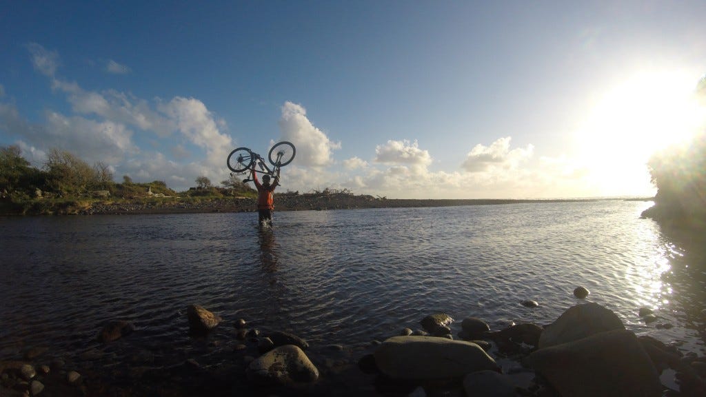 River crossing at Cape Egmont