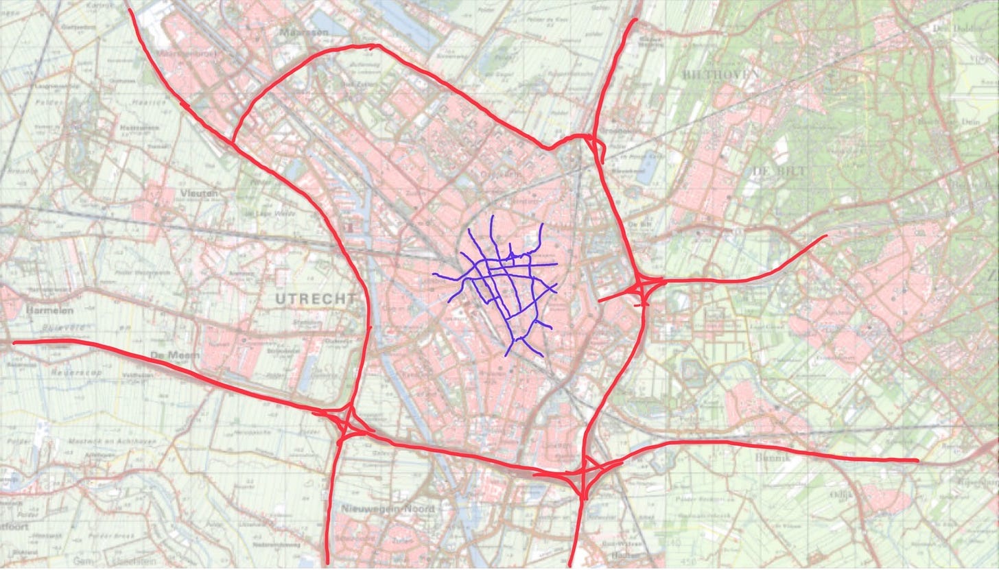 Autowegen in en rond Utrecht