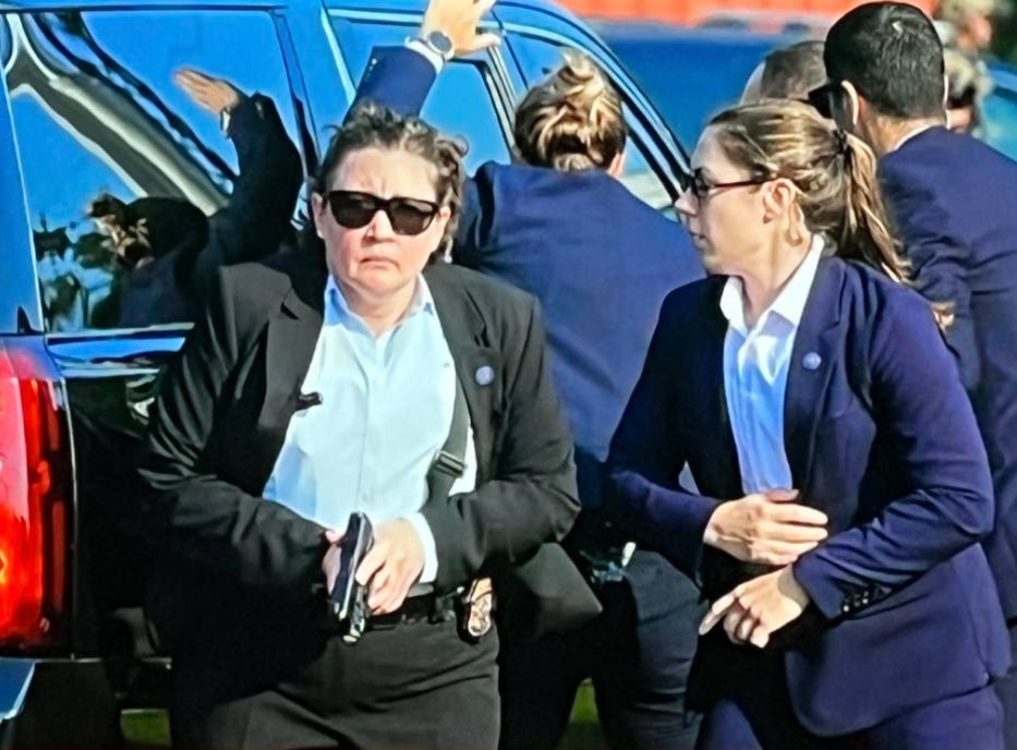 With Secret Service bodyguards like these … frumpy Karens and pony-tailed girlbosses