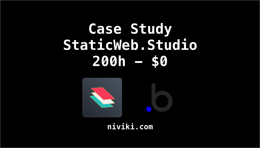 [Case Study] - StatcWeb.Studio dùng nocode để làm tool nocode: 200h - 0 sales