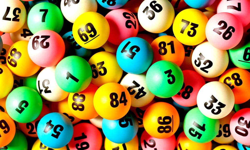 Photo of colorful balls, each with a number on it