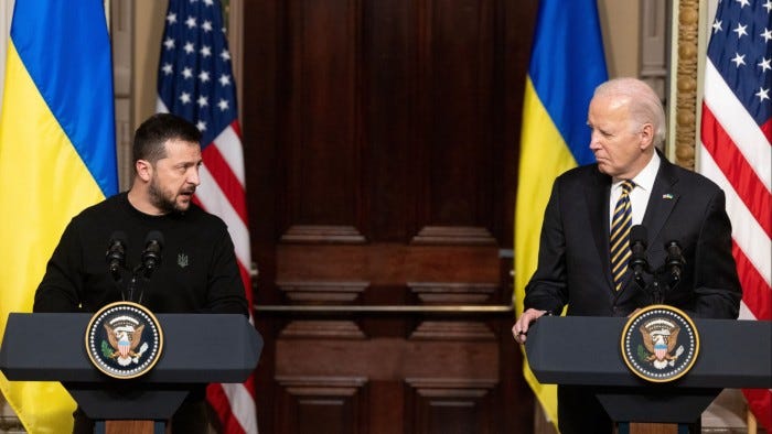 Joe Biden says US will back Ukraine 'as long as we can'