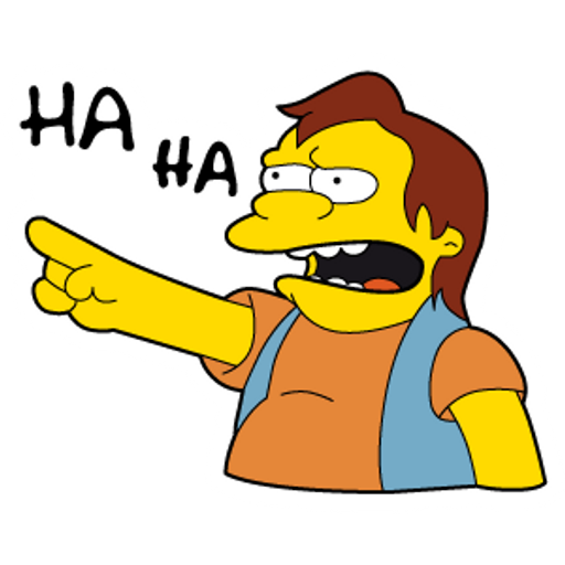 The Simpsons Nelson Ha Ha - Sticker Mania