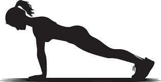 woman push up yoga pose vector ...