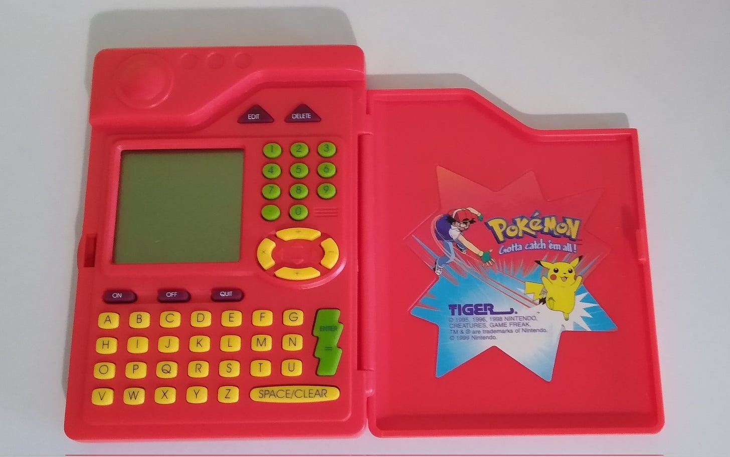 A picture of the Pokédex toy from my (Johto Times) personal collection, which is one of many electronic toys that Chris worked on