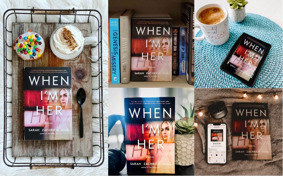 screenshots of bookstagram reviews for WHEN I'M HER