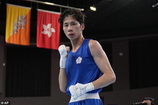 If the Aussie keeps winning, she could take on Lin Hu-ting (pictured) who was previously banned from the ring for failing a gender test 