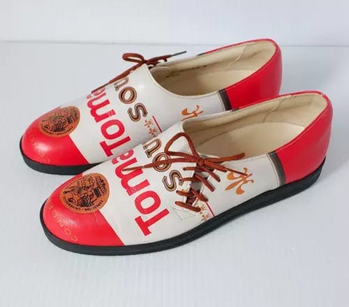 Icon Unisex Shoes Pop Art Campbell's Tomato Soup Andy Warhol Vintage Size M6 -W8 - Picture 4 of 18