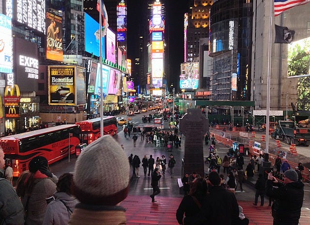 Colourful signs in Times Square