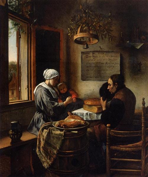 Prayer before Meal, 1660 - Jan Steen