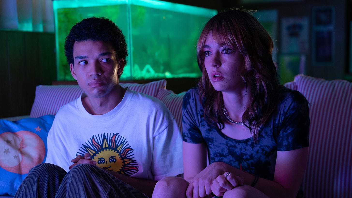 Justice Smith and Brigette Lundy-Paine in I Saw the TV Glow | Image via A24