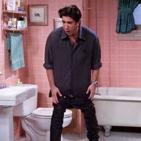 Ross' leather pants