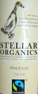 stellar pinotage 2010 label