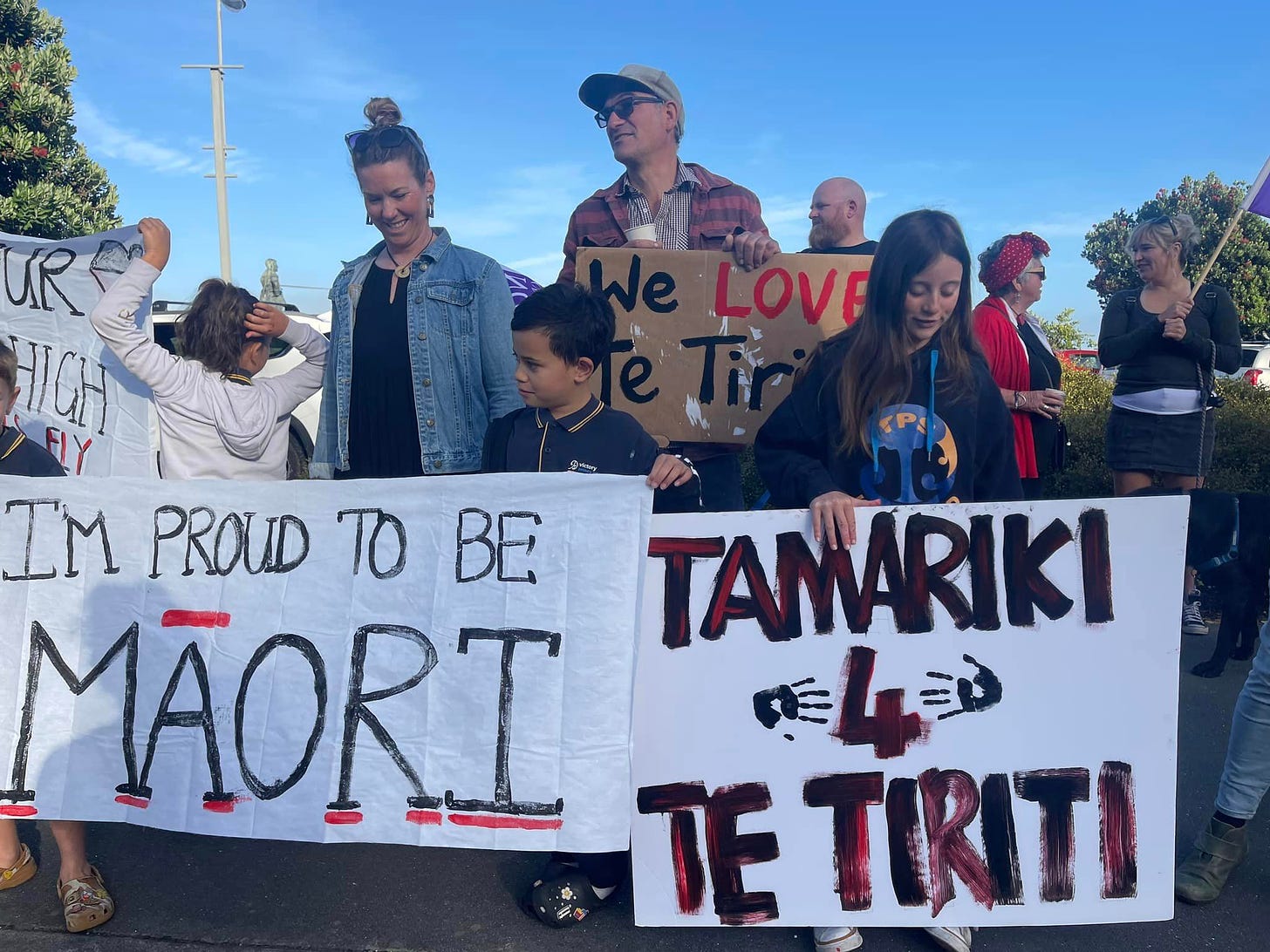 May be an image of 11 people and text that says "LOVE JR HICH ELY IM PROUD TO BE TAMARIKI MÃORI 沙 TE TIRITI"