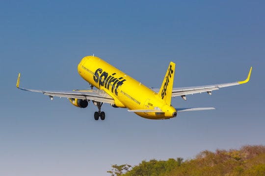 Spirit Airlines Airbus A321 airplane Cartagena airport Stock Photo | Adobe  Stock