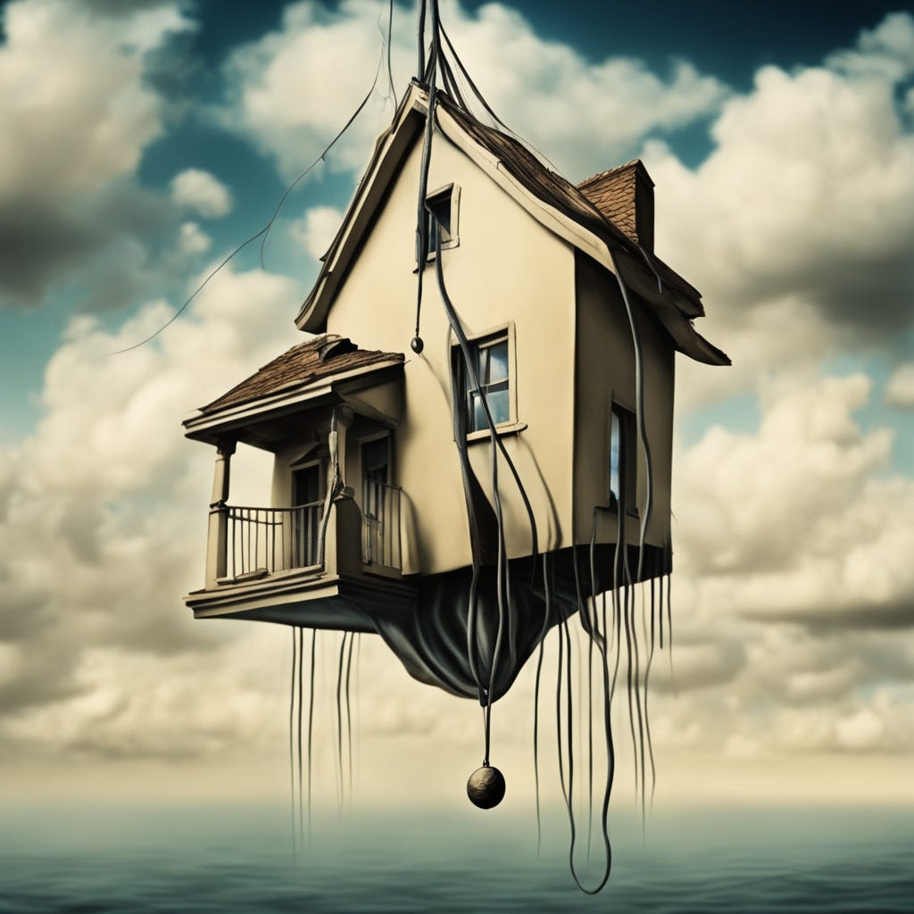 https://images.deepai.org/art-image/483d0378018a492aab88f3c3cdd67443/a-house-dangling-by-a-piece-of-thread.jpg