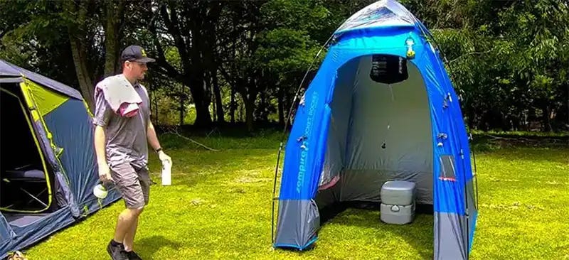 Photo of a toilet tent