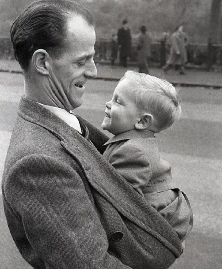 English Boy and his father. Ruth Ortkin, 1951
