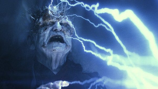 Why didn't Emperor Palpatine fight Rey with a lightsaber instead of using  lightning on her? - Quora