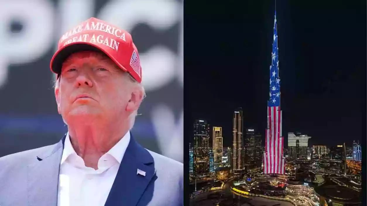 Trump secures $200 billion in UAE deals; Burj Khalifa lights up in US flag  colors