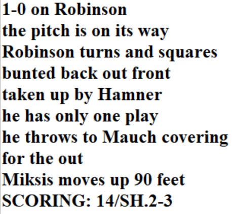 Diamond Mind Baseball Play By Play