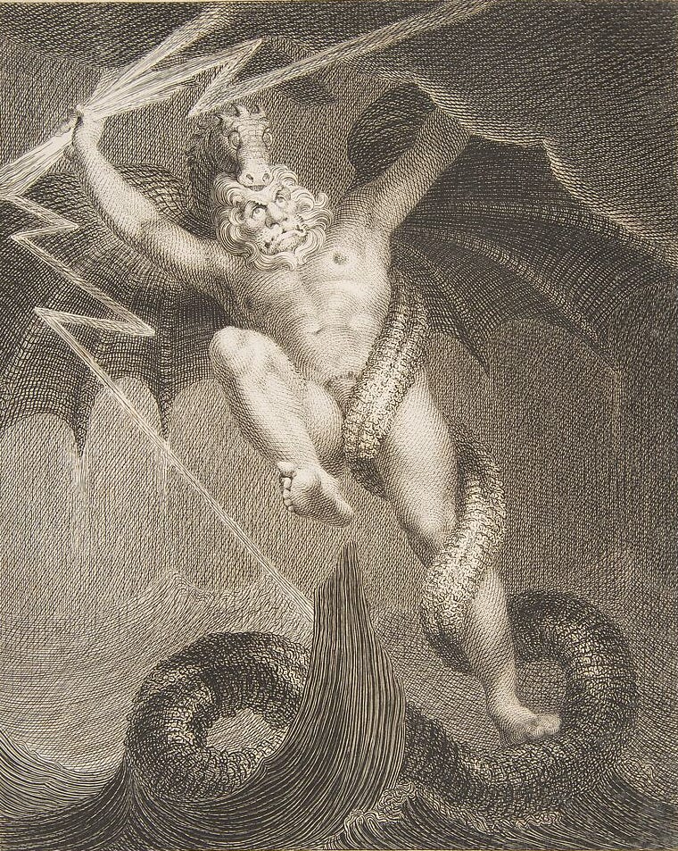 William Blake (after Henry Fuseli), Tornado (1795)