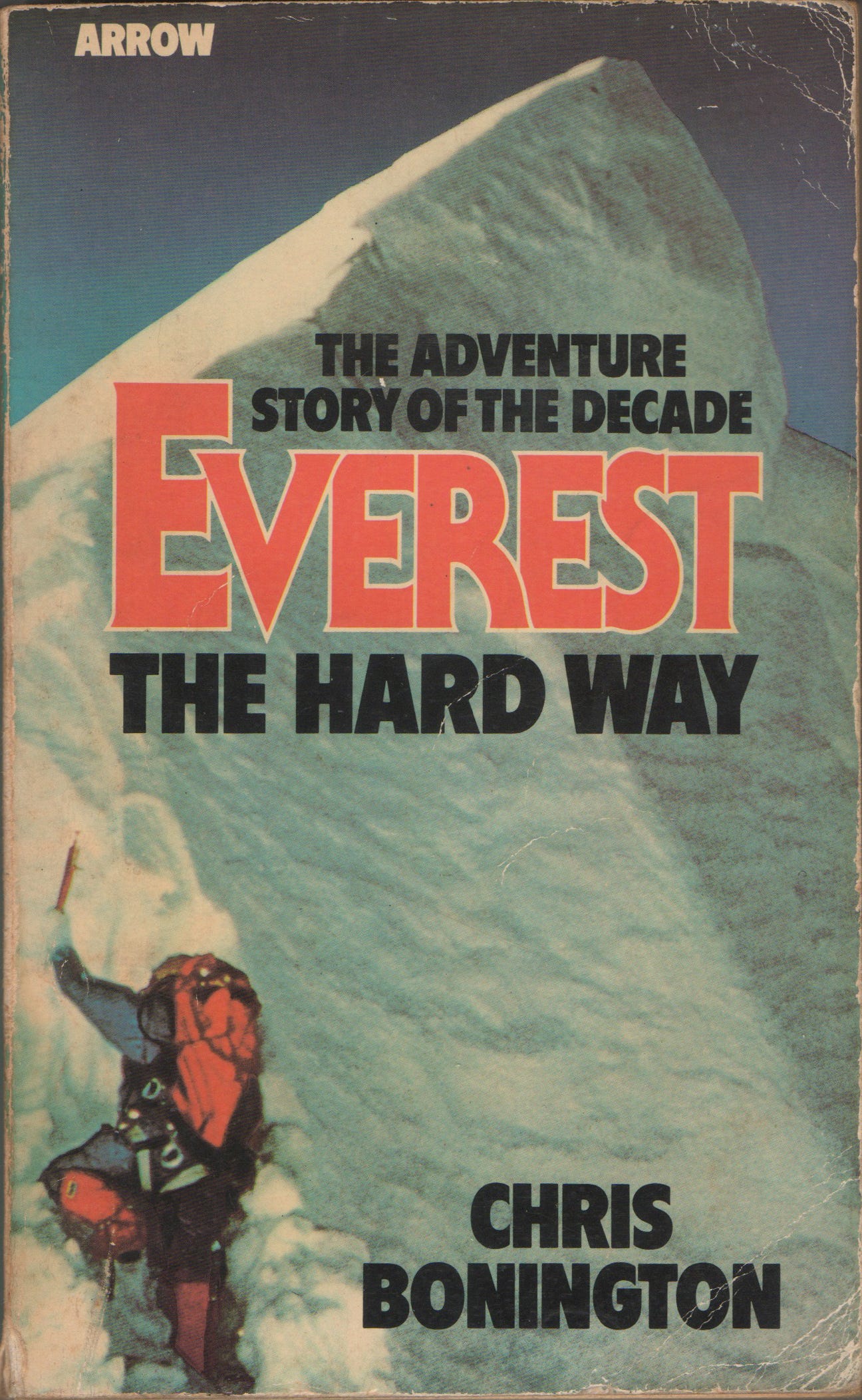 Dougal Haston on the Hilary Step just below Everest summit: from a photo by Doug Scott Dougal Haston on the Hilary Step just below Everest summit: from a photo by Doug Scott
