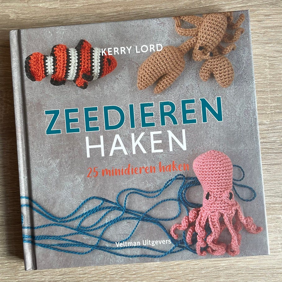 Photo of a book cover that says: crochet sea animals