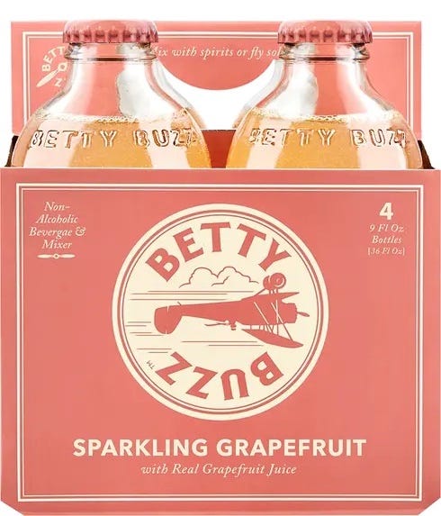 Betty Buzz Sparkling Grapefruit Soda