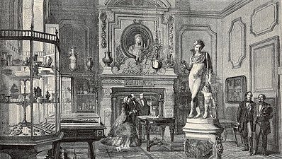 The art collection of Louis Fould, engraving published in L'Illustration in 1860.