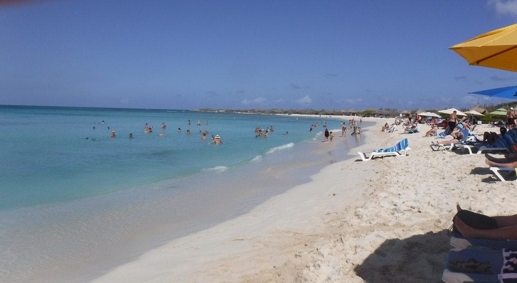Eagle Beach Aruba is often visited on an Aruba jeep tour. One of the best beaches in Aruba.