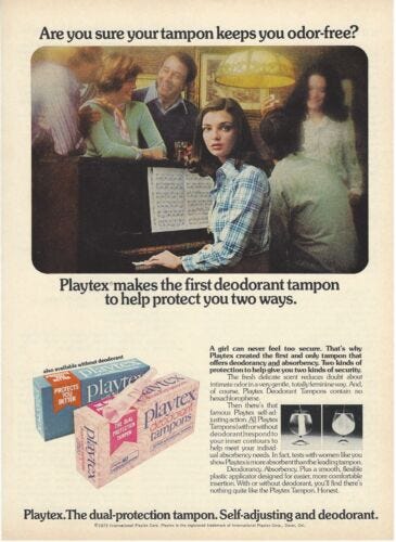 1973 Playtex Tampons Feminine Hygiene vintage print ad 70's advertisement - Picture 1 of 1